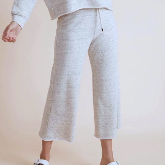 Marine Layer Shiloh Ash Heather Crop Sweatpants - Picture 3 of 5